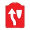 Signmission Designer Series Traffic Keep Left, Red & White Aluminum Architectural Sign, 18" x 24", RW-1824-22790 A-DES-RW-1824-22790 - alternate 1